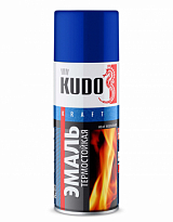 KUDO KU-5004 Эмаль термостойкая синяя (+400°С±5°С) 520мл 1/12шт